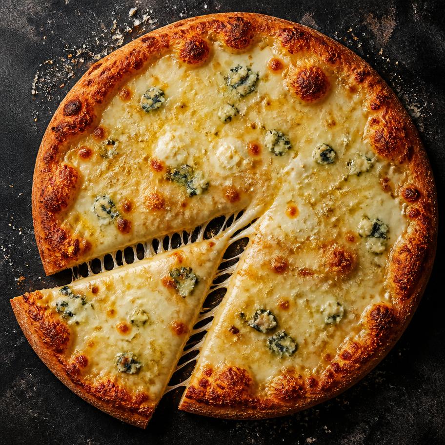 Pizza Pizza 4 Fromages — Fromage, Chèvre, Gorgonzola