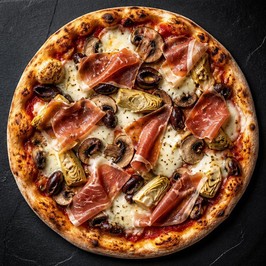 Pizza Pizza La Gourmande — Poulet, Viande hachée, Merguez